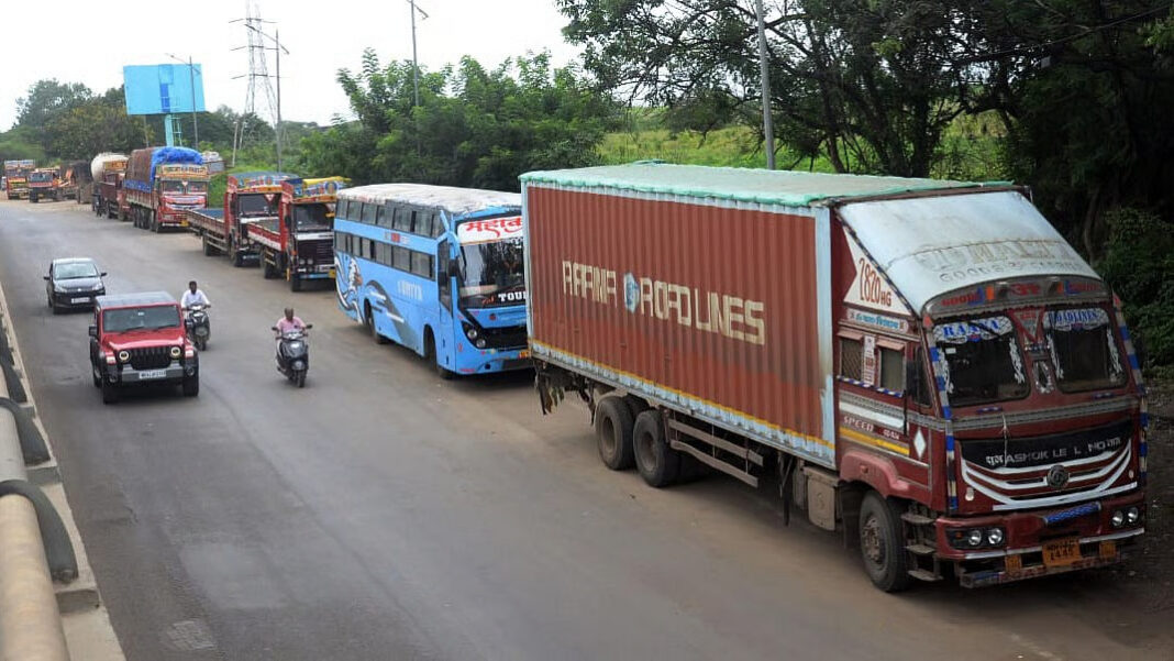 Alibag Stops Heavy Vehicle Movement During Peak Hours On Mandwa Stretch For Safety