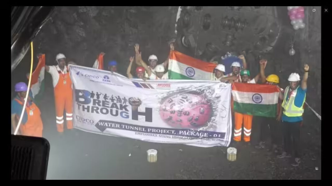 Navi Mumbai Completes First Tunnel Breakthrough Boosting Water Supply To 270 MLD
