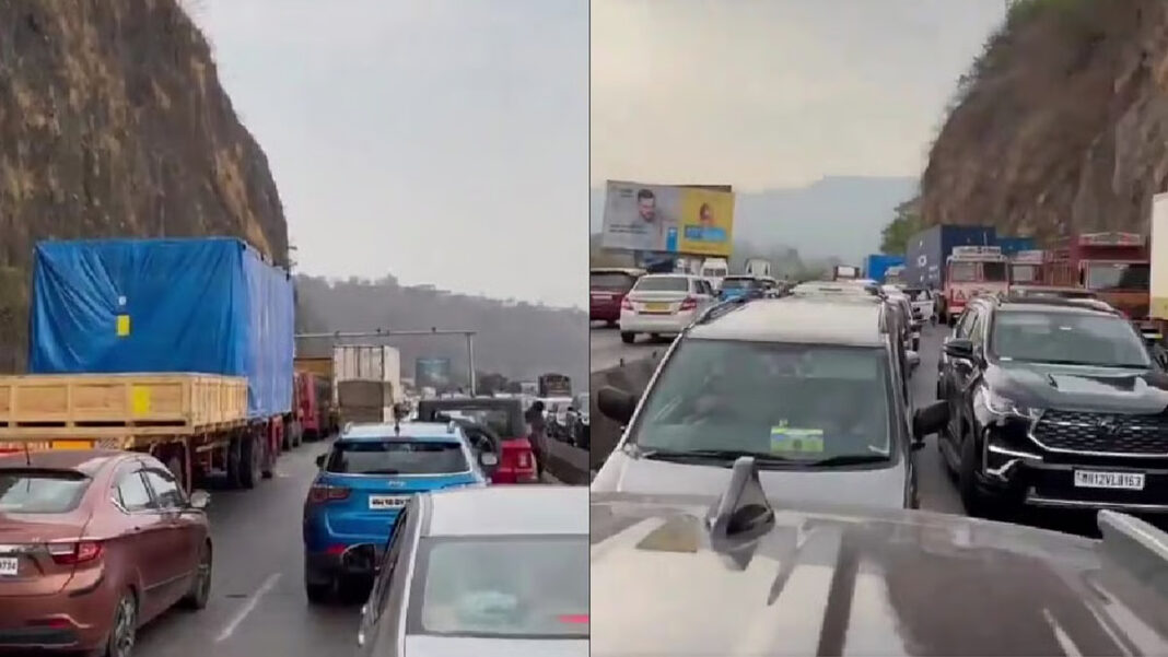 Mumbai Pune Expressway Faces Massive Holiday Traffic With Slow One Hour Travel