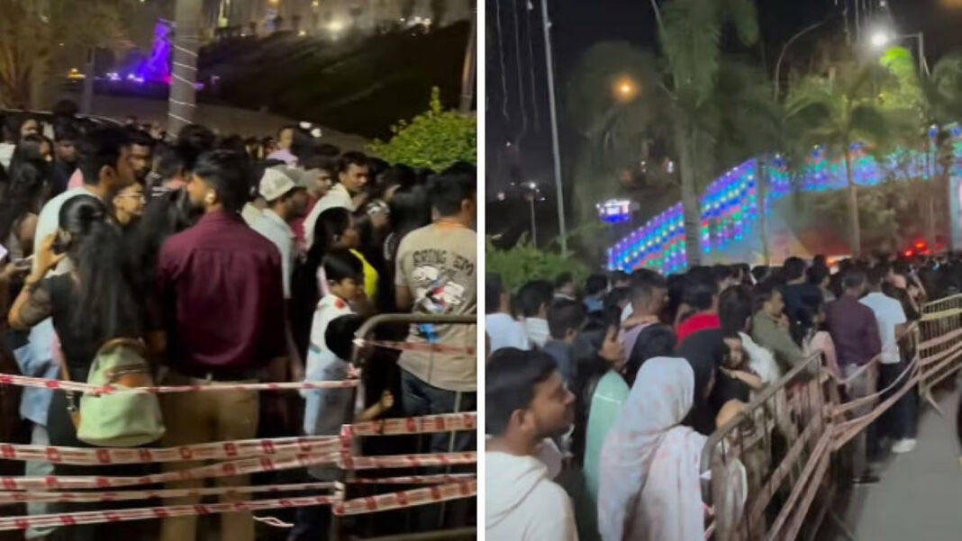 Bandra Reclamation Witnesses Massive Overcrowding As Mumbaikars Rush For Midnight Christmas Celebrations