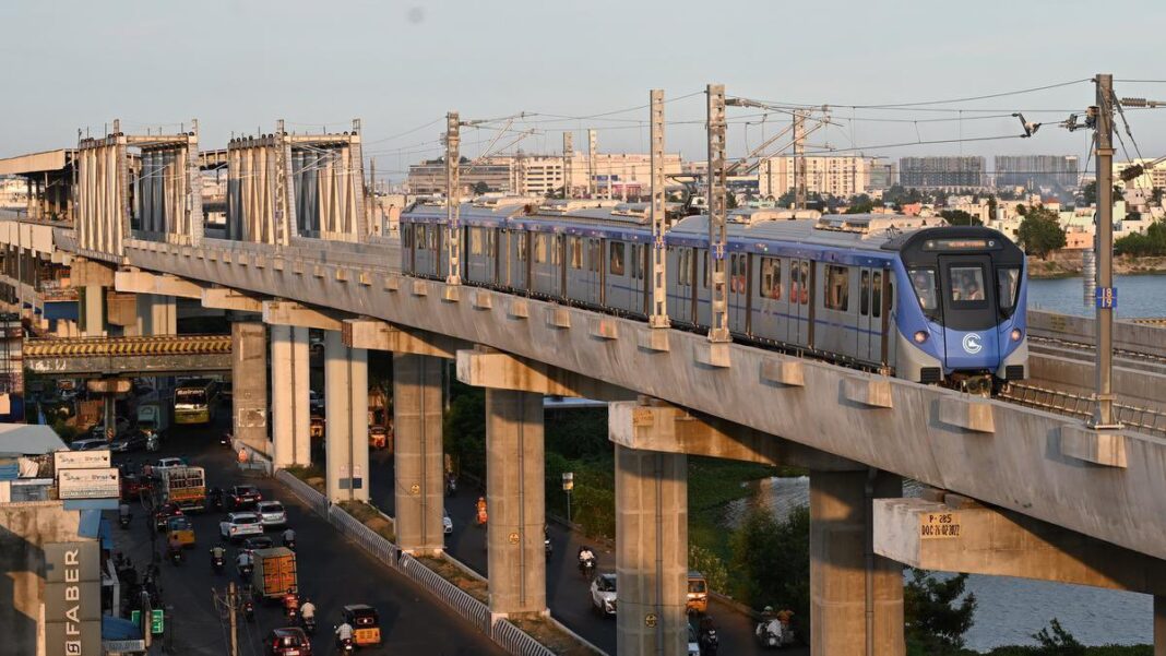 Chennai Metro Tests Key Link From Porur To Vadapalani