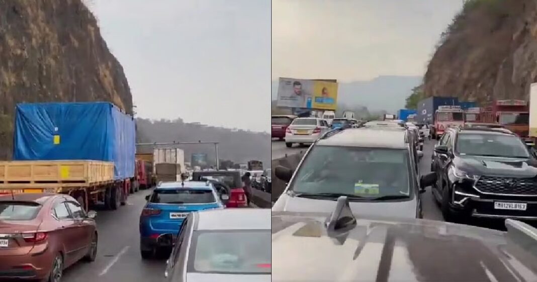 Pune Mumbai Expressway Faces Prolonged Traffic Disruption
