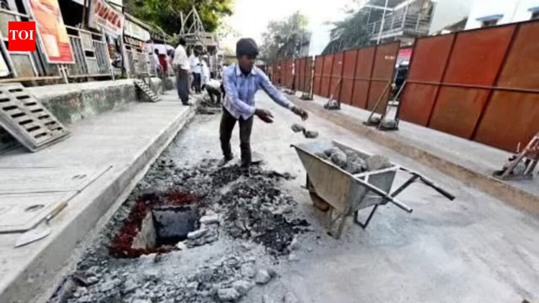 Nagpur Dhantoli Drainage Upgrade Precedes Road Concretisation