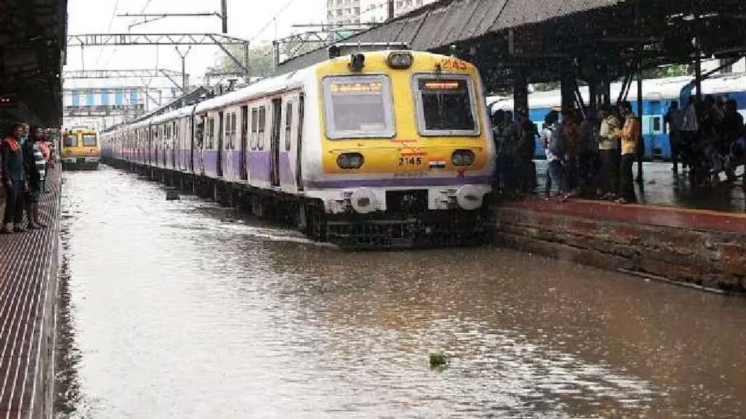 Mumbai Train Delays After Sudden Rainfall Chaos