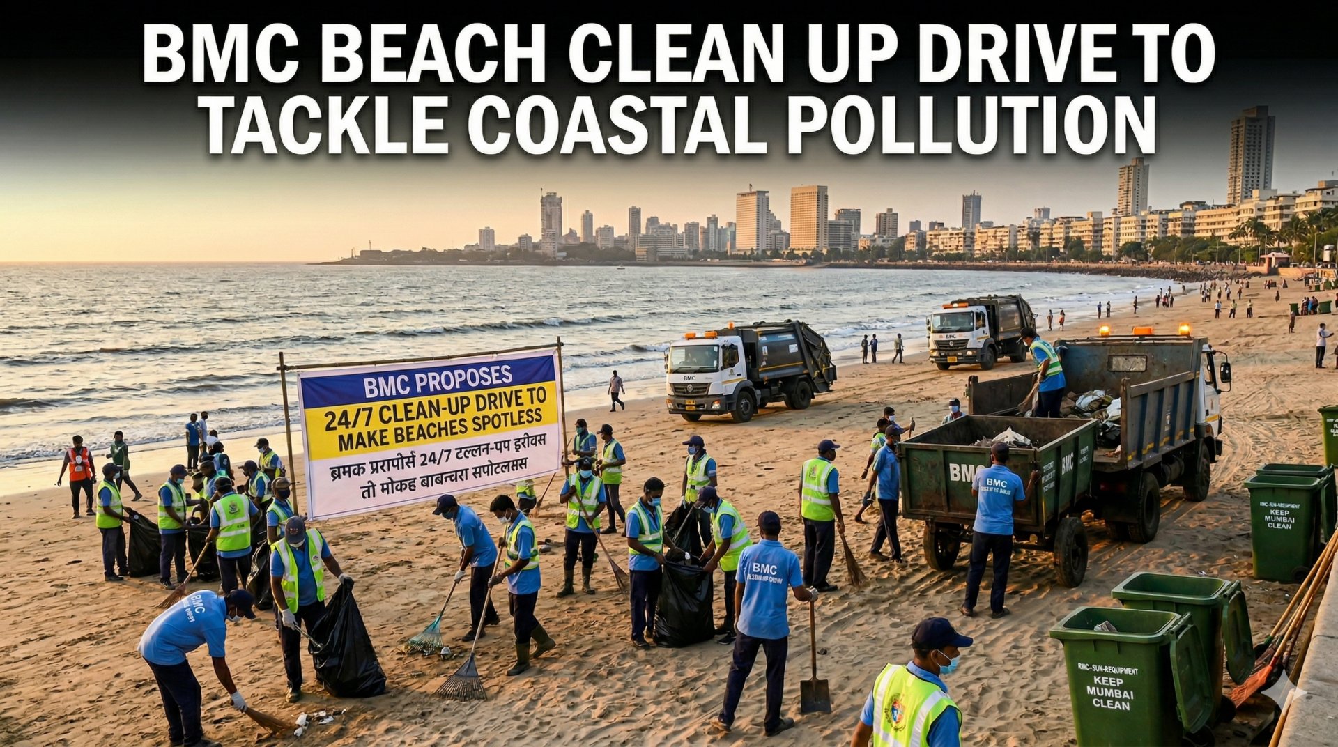 BMC Beach Clean Up Drive To Tackle Coastal Pollution