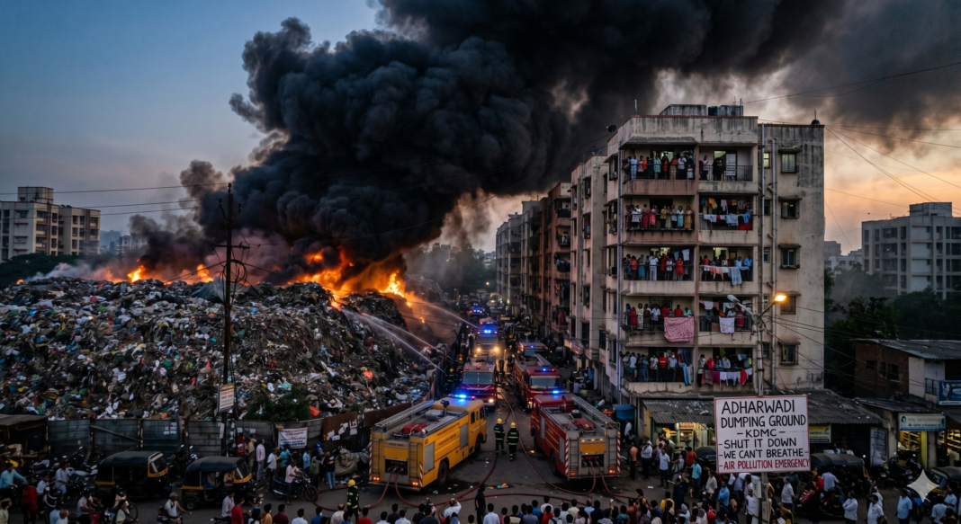 Kalyan Adharwadi dump fire