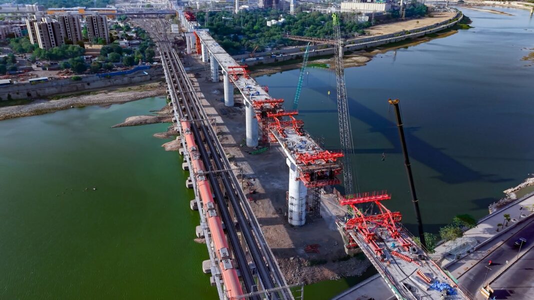Mumbai Ahmedabad Bullet Train Bridge Work Advances