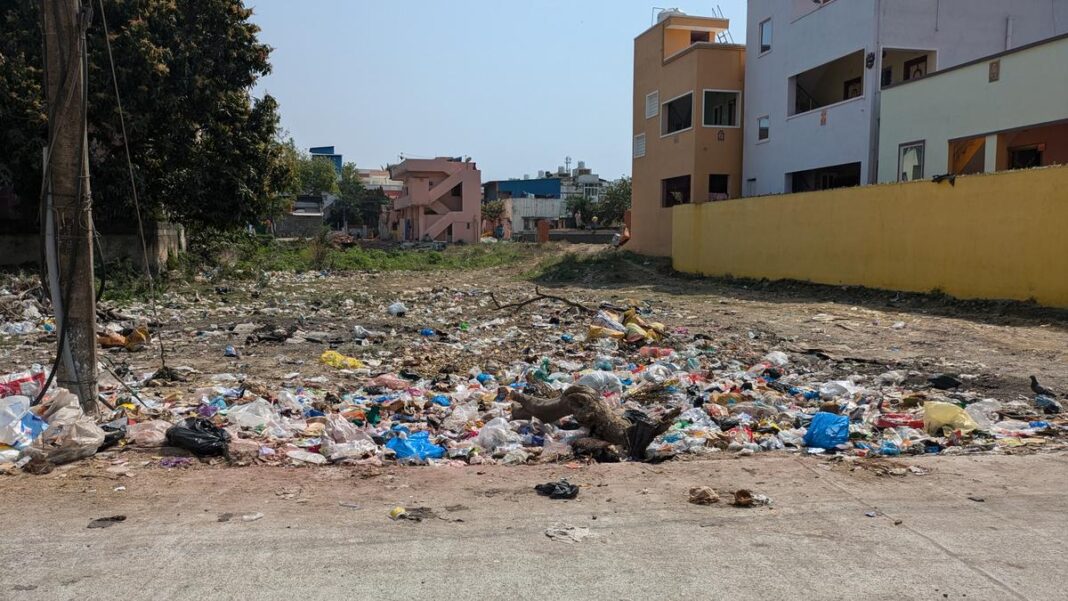 Chennai Garbage Overflow Strains Greams Road Commute