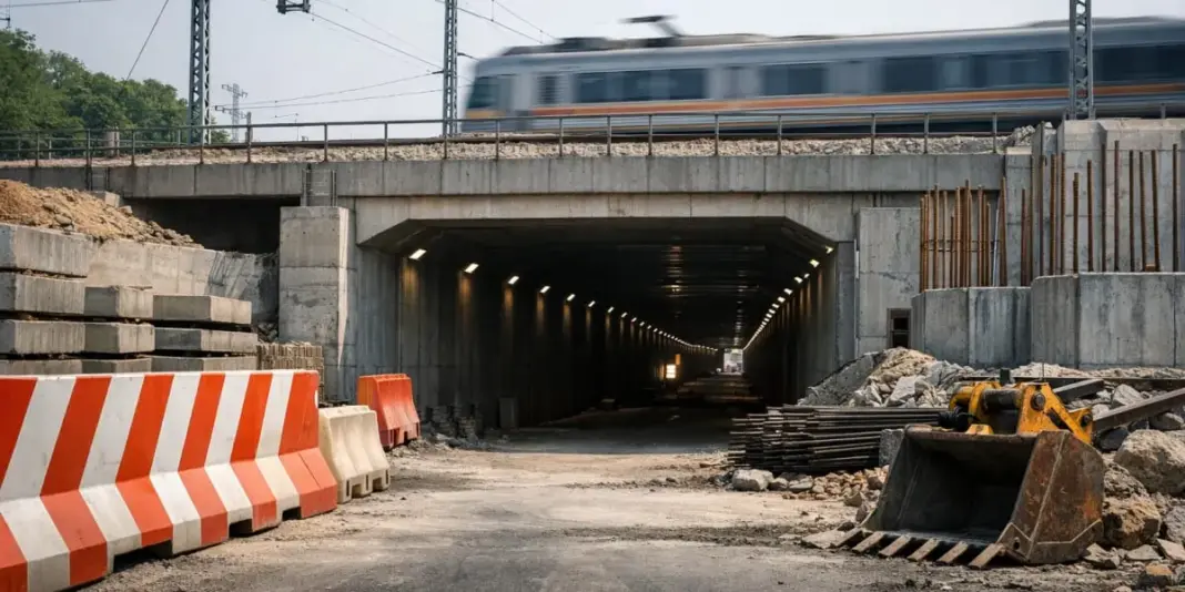Delhi Bhairon Marg Underpass Nears Completion