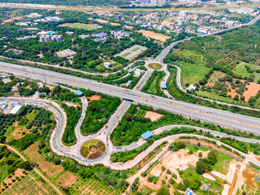 Hyderabad Vijayawada Ring Road Works Near Construction Stage