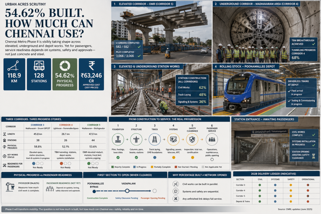 Chennai Metro Phase II progress