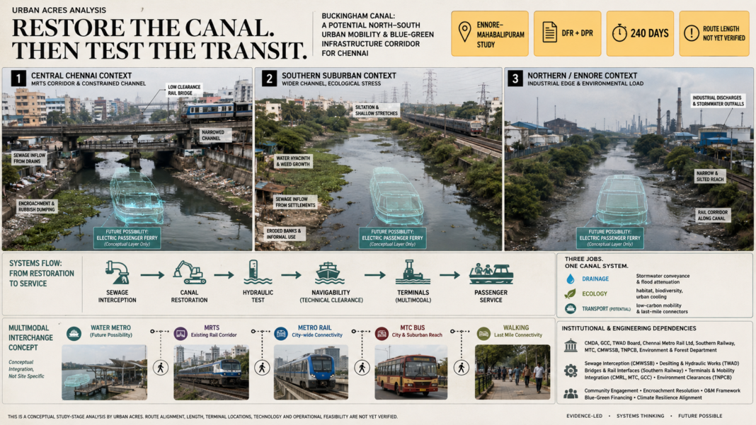 Chennai Water Metro Buckingham Canal