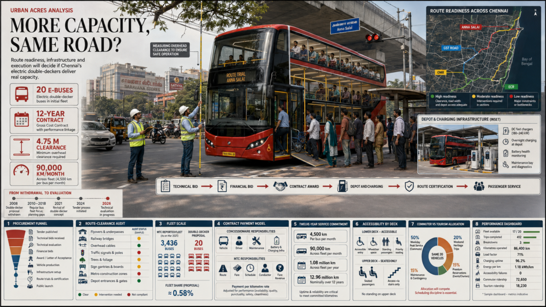 Chennai electric double-decker buses