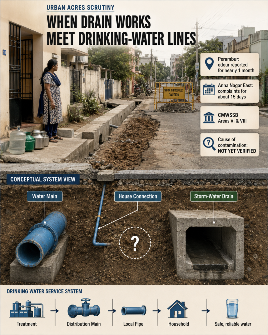 Chennai foul-smelling water complaints