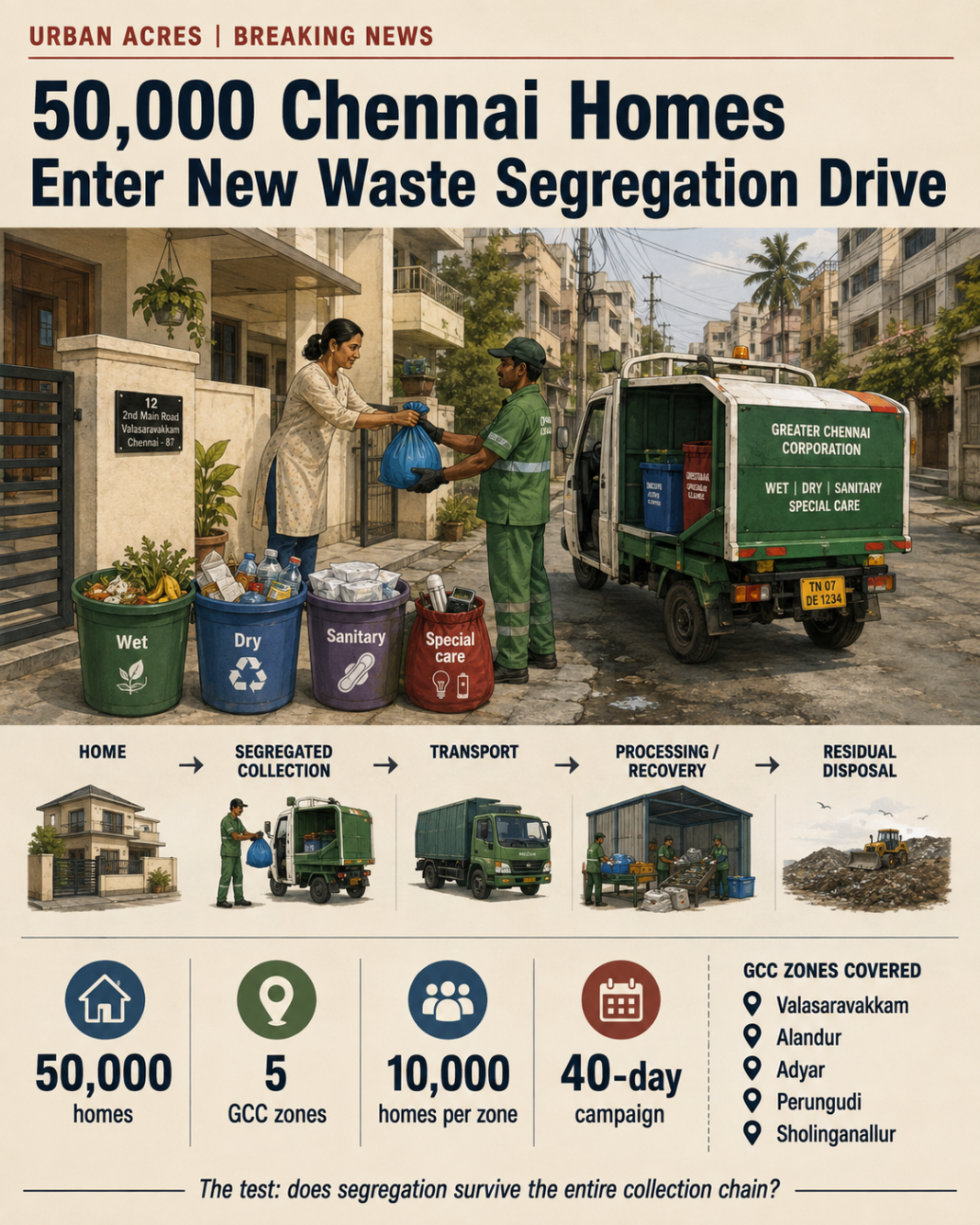 Chennai waste segregation drive