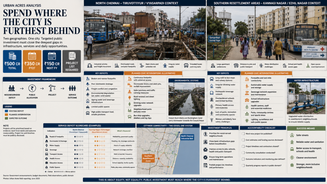Chennai ₹500 crore infrastructure plan