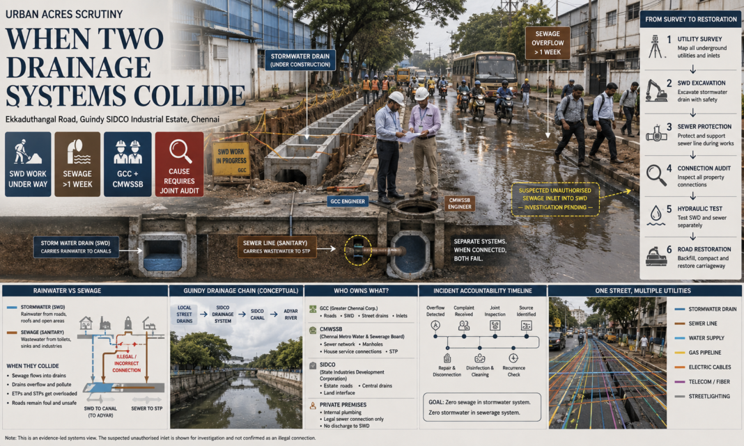 Guindy Industrial Estate sewage overflow