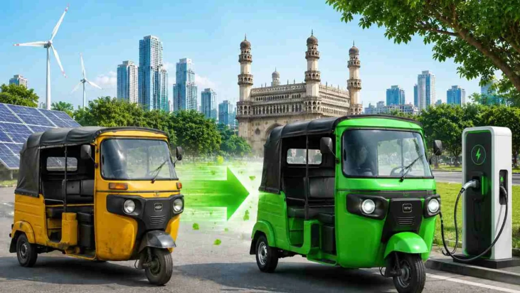 Hyderabad Autos to Shift to EVs Under New Scheme