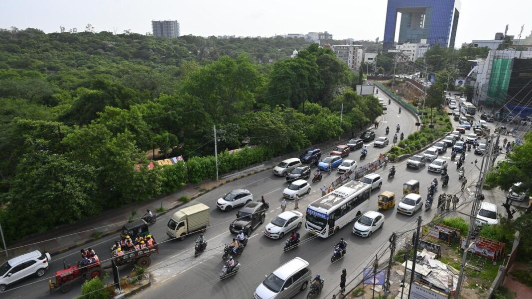 Hyderabad KBR Park Traffic Shows Early Signs Of Easing