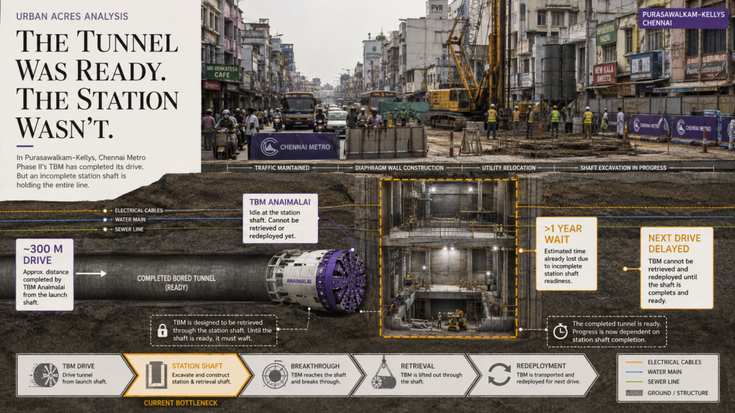 Purasawalkam Kellys Metro tunnel