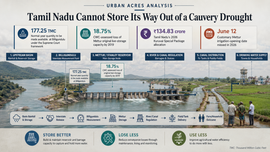 Tamil Nadu Cauvery water shortfall