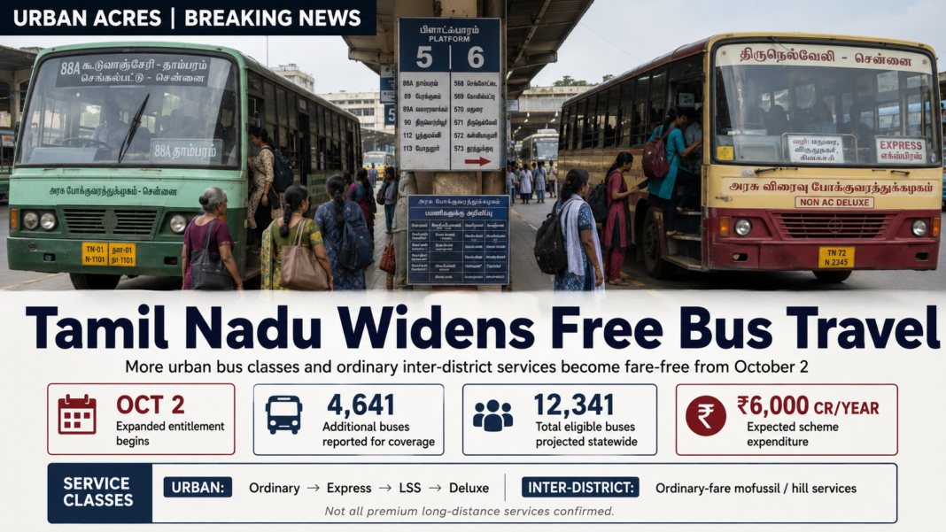 Tamil Nadu free bus travel for women