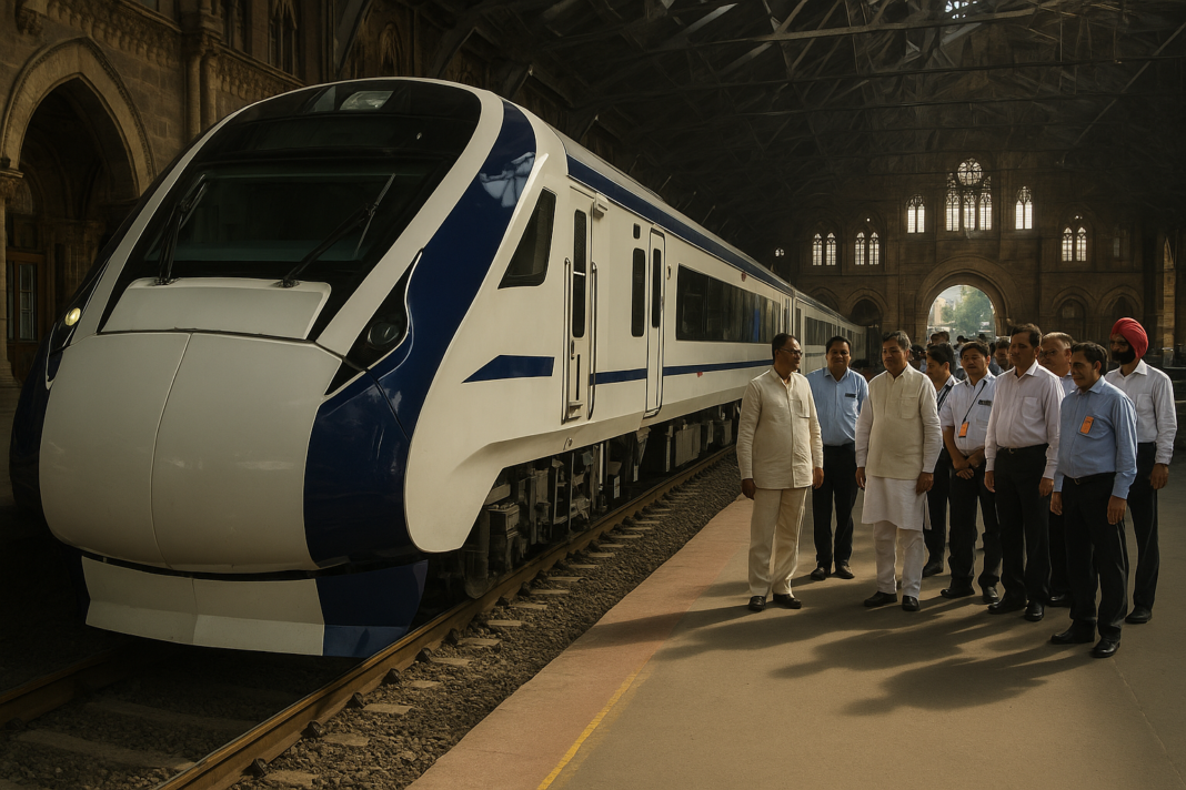 CSMT Sawantwadi train — Central Railway inauguration event for the new CSMT–Sawantwadi train service in Mumbai