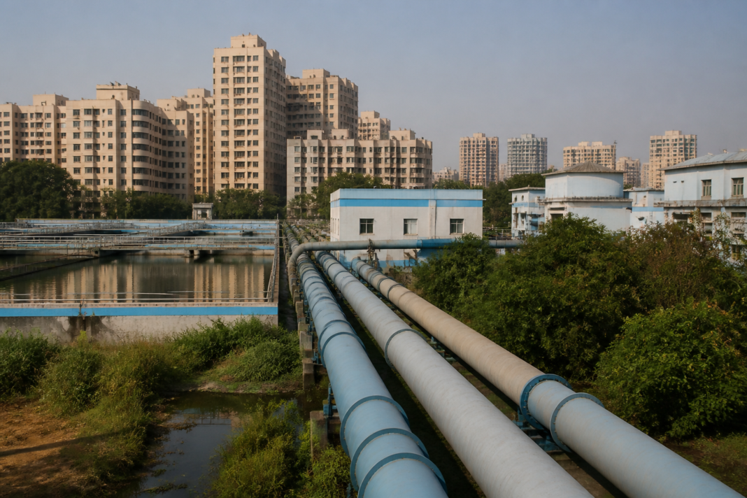 Thane Municipal Corporation water supply infrastructure representing the Thane water bill waiver scheme