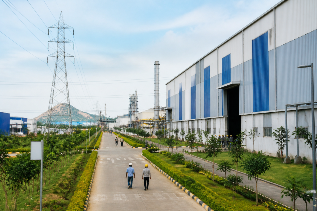 Industrial manufacturing facility site in Harohalli near Bengaluru representing the proposed Wipro Kawasaki plant