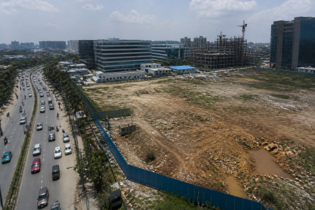Urban view of the KR Puram land parcel area between Old Madras Road and ITPL Road in Bengaluru