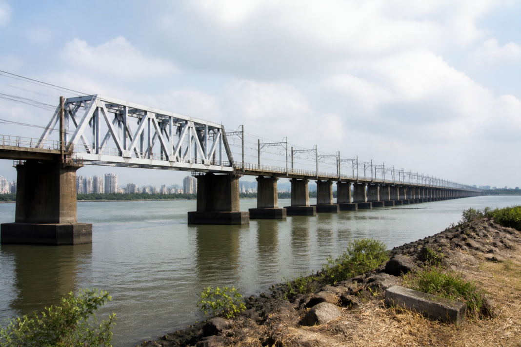 Bhayandar-Naigaon creek bridge and its restricted railway infrastructure