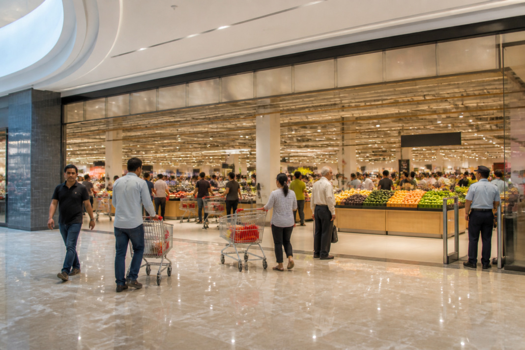 Carrefour India expansion represented by a large-format retail store in a Noida mall