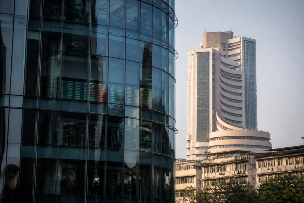 NSE IPO analysis showing a modern Indian stock exchange office and financial market infrastructure in Mumbai
