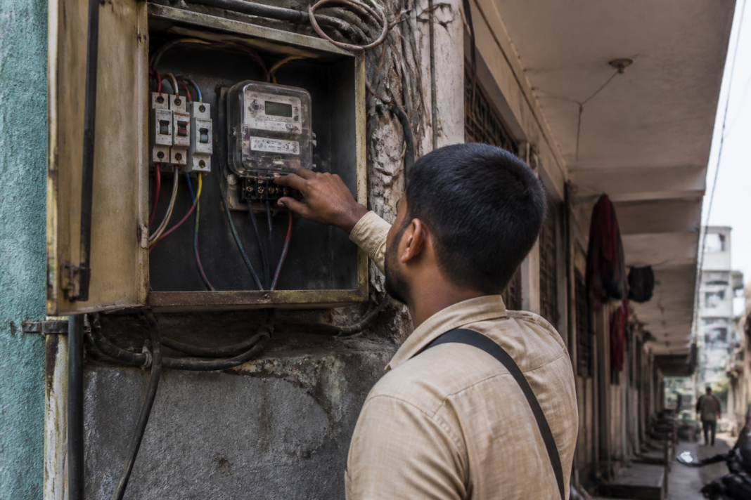 Torrent Power electricity meter inspection equipment in a Bhiwandi residential building