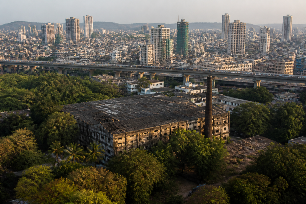 Swadeshi Mills property and surrounding urban landscape in Chunabhatti, Mumbai