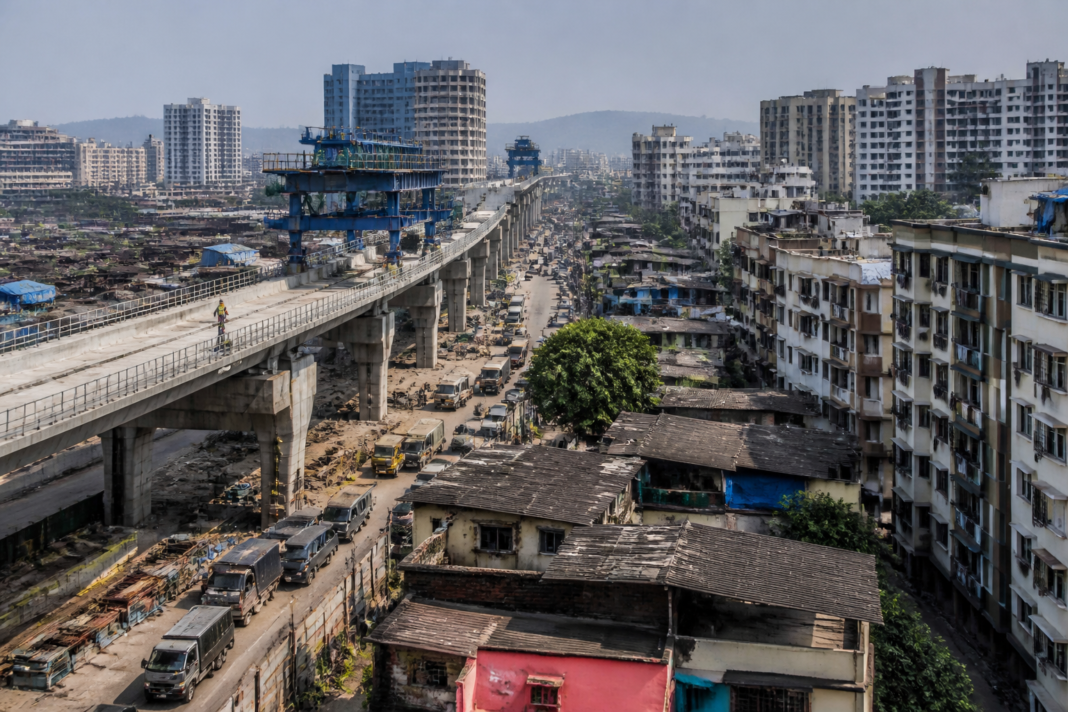 Proposed Thane internal metro project route and urban neighbourhoods affected by rehabilitation concerns