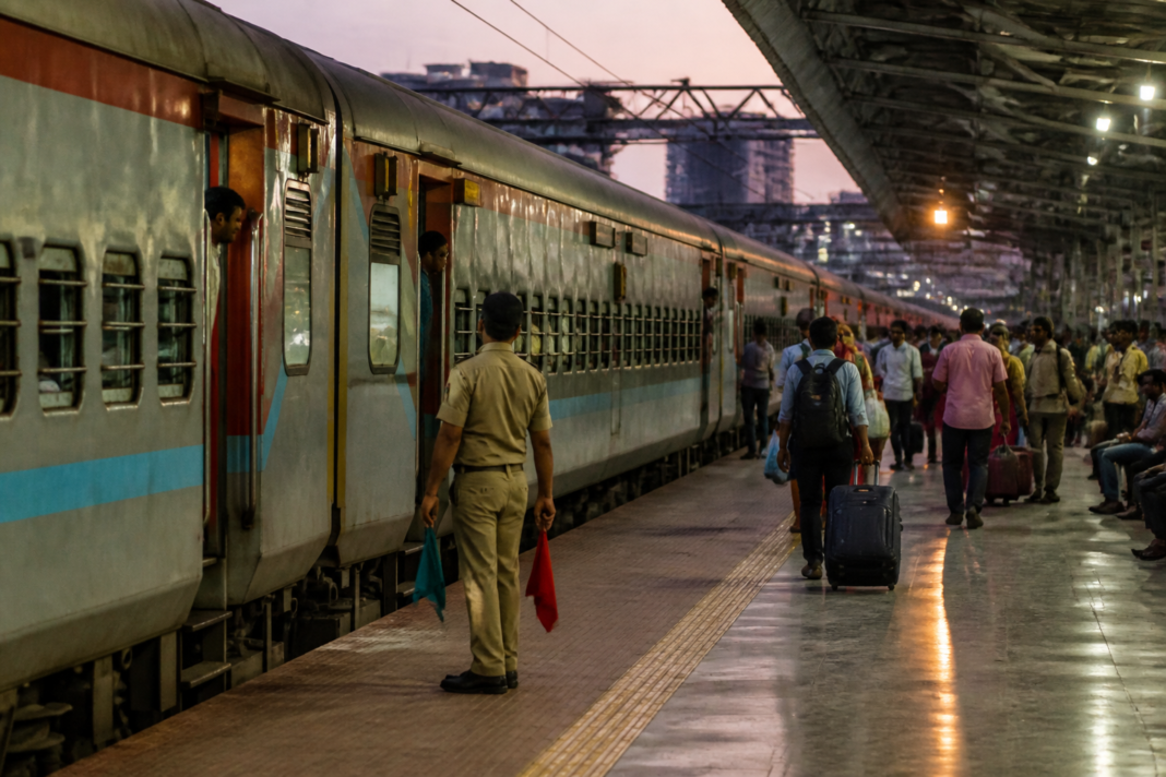 Western Railway special train at a Mumbai railway platform
