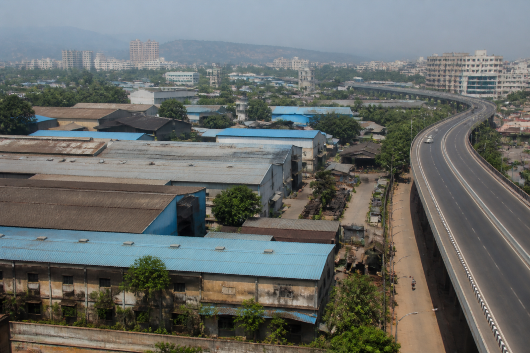 Industrial units in a Mira-Bhayandar industrial estate where the government is considering new redevelopment and building height rules