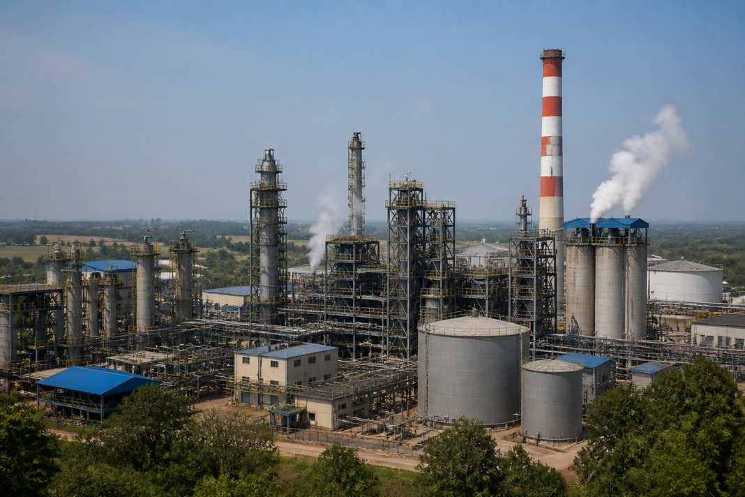 Coal gasification facility with industrial processing units and storage infrastructure under India's coal gasification scheme