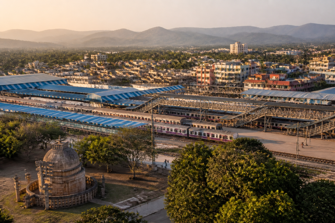 Nalasopara railway station and surrounding urban landscape in Vasai-Virar, the area covered by a Shurparak Nagari renaming proposal
