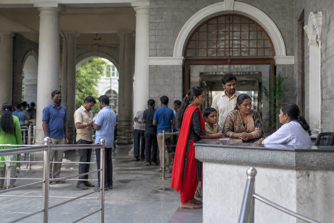 Bowring and Lady Curzon Hospital in Bengaluru, where a dedicated DNA desk is collecting samples from relatives of people missing after Nepal floods
