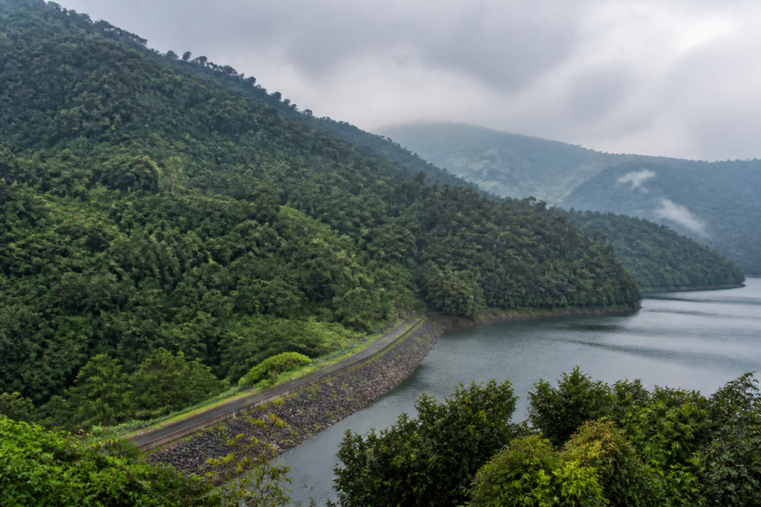 Sharavathi pumped storage project area in the forested Western Ghats near the Sharavathi Wildlife Sanctuary