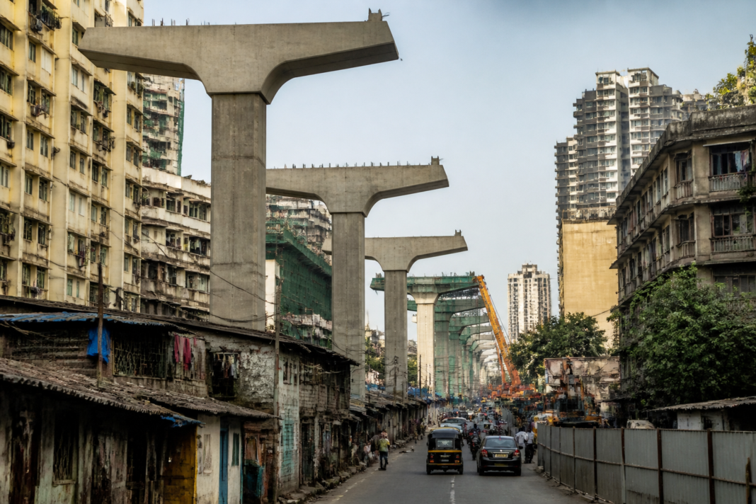 Proposed Thane internal metro corridor and dense residential areas affected by the project