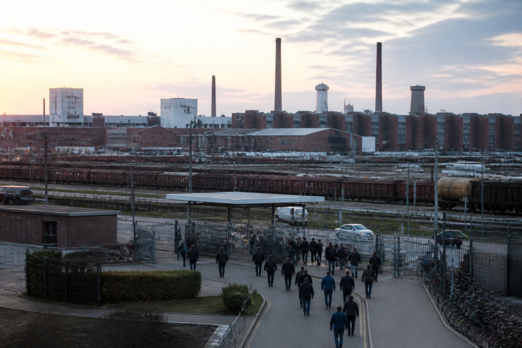 Volkswagen factory complex in Germany representing the company’s planned job cuts and industrial restructuring
