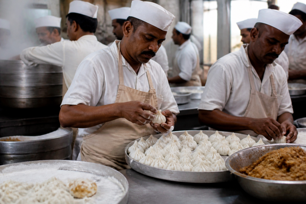 Modaks being prepared for Ganeshotsav at a Pune food business amid rising raw-material costs