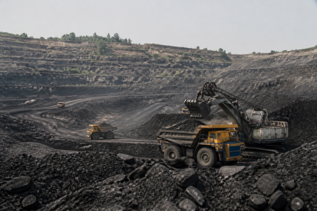 Mining operations at a coal mine in Jharkhand representing NMDC coal production plans
