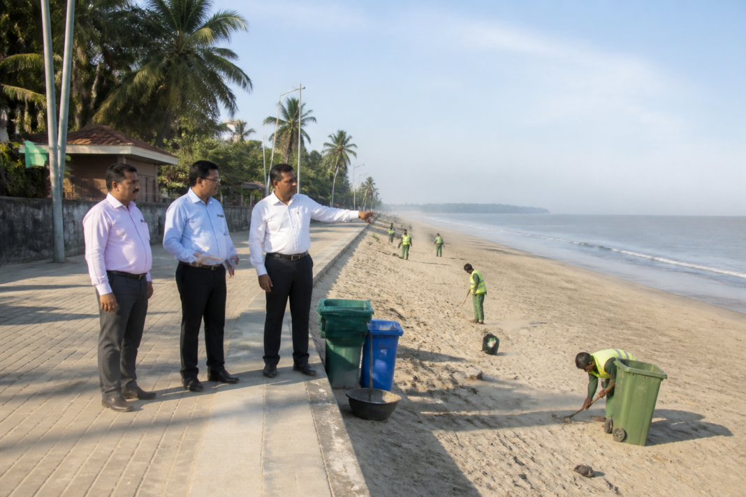 Rajodi Beach in Nalasopara West being inspected for cleanliness, safety and visitor facilities