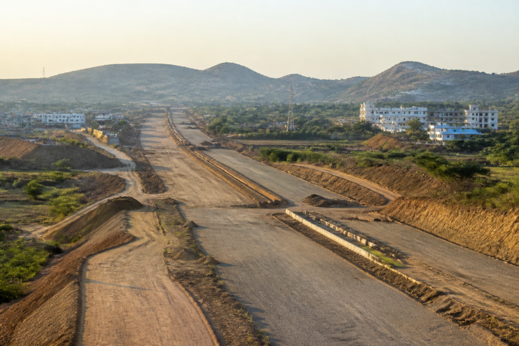 Planned Mumbai-Pune third expressway corridor near Pagote and Chowk in Maharashtra