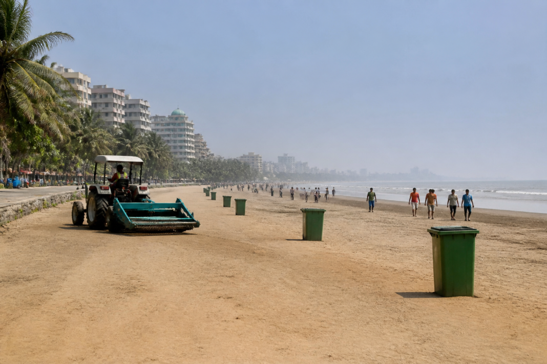 Rajodi Beach in Nalasopara West being inspected for cleanliness, visitor safety and tourism facilities