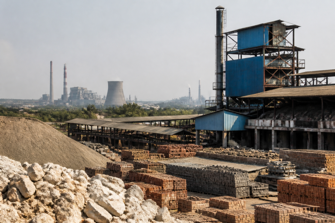 Industrial refractory manufacturing facility in Odisha representing the silica ramming mass JV planned by TRL Krosaki and Raghav Productivity Enhancers